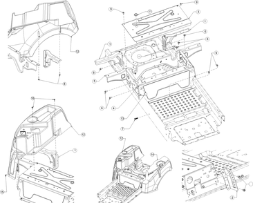 Platform Diagram and Parts List for RZT-S54KH (17ARCBDA056)(2016) Cub Cadet Lawn Tractor
